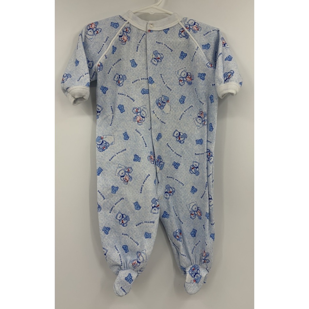 Vintage Honors Baby One Piece Footed Sleeper Teddy Bears 9 Months